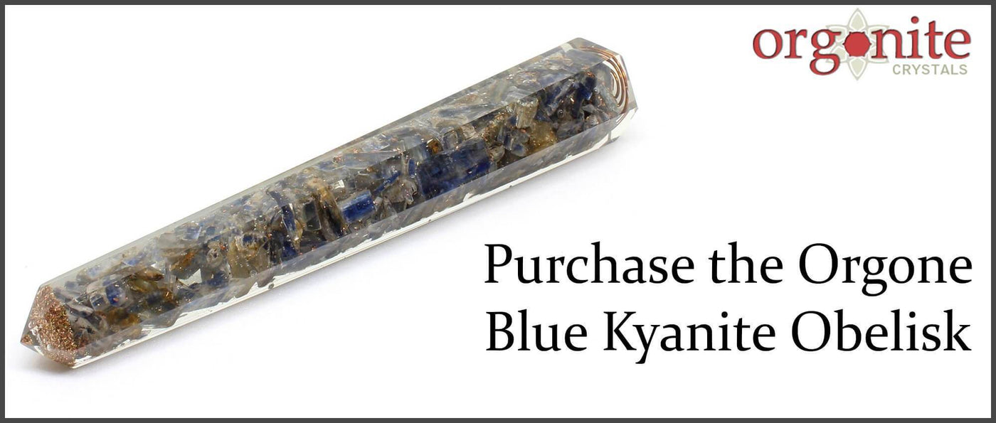 Purchase the Orgone Blue Kyanite Obelisk